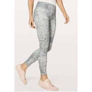 Lululemon Wunder Under Hi-Rise 7/8 Tight 25" Antiqued Alpine White Multi Sz8 EUC